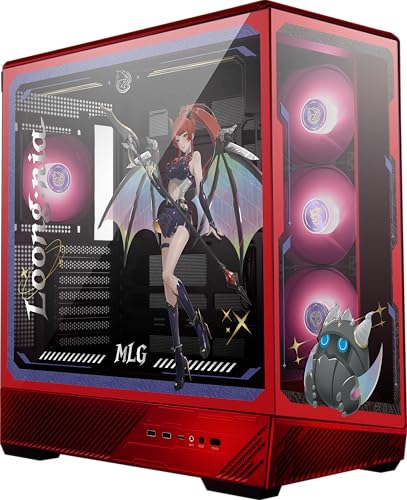 MSI PANO 130R MLGエディション - ATX ミッドタワーゲーミング - 270度強化ガラスパネル - 最大360mmラジエーターまでの液体冷却サポート - 4個のARGBファンがプリインストールされています