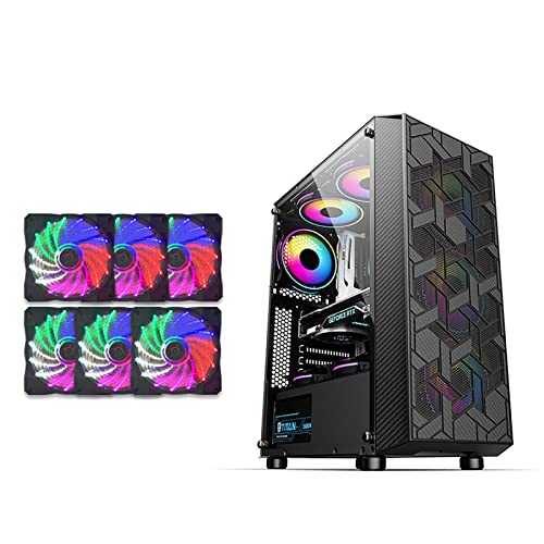 upim BBNB ゲーミング ミッドタワー PCゲーム ATX/M-ATX/ITX - フロントI/O USB3.0ポート - アクリルガラスサイドパネル - 8ファンポジション - 水冷対応(サイズ:6ファン)