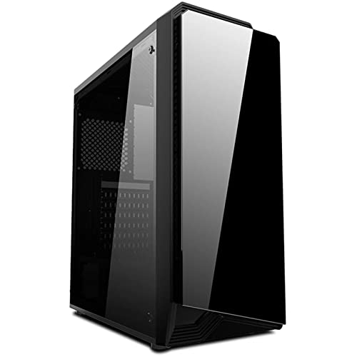 ZhaoGangLi ミドルタワー ゲーミングコンピュータ サポートATX/M-ATX水が3つのフロント固定ライトファンで冷却された水冷 ミニタワー型 (色 : Black, Size : 39.8x18.1x44.4cm)
