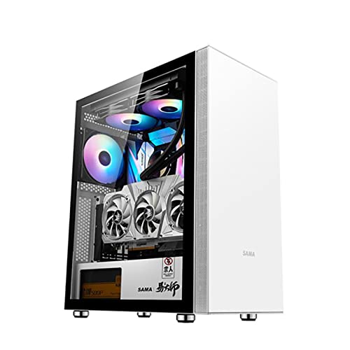 upim BBNB ゲーミング ミッドタワー PCゲーム ATX/M-ATX/ITX - フロント I/O USB 3.0ポート - 強化ガラス製サイドパネル - 6つのファン位置 - 水冷対応 (カラー : B)