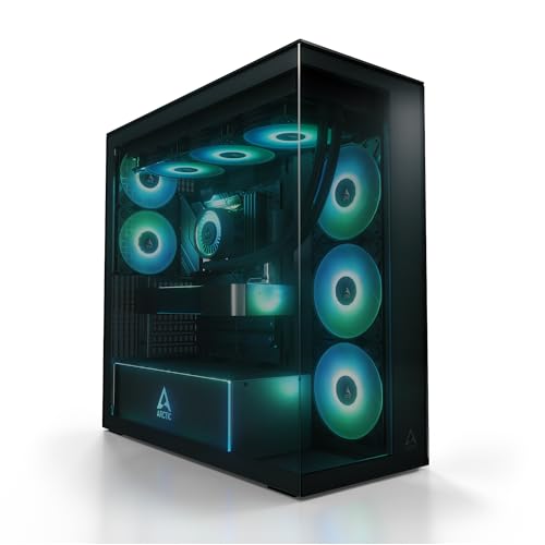 ARCTIC Xtender (ブラック) - 、強化ガラスパノラマガラス、2 x 420 mmラジエーターサポート、5- A-RGBファンプリマウント - ブラック ACPCC00015A