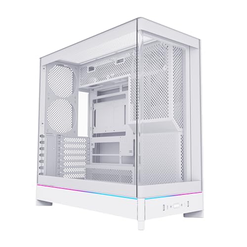Montech HS02 ATX ミッドタワー ゲーミングPC 高風量 リバーシブルレイアウト 頑丈な湾曲強化ガラスフロントパネル シンクインデザイン ツールレスパネル ホワイト US HS02 HS02W