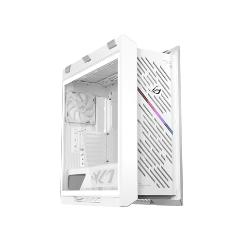 ASUS ROG Strix Helios II ホワイトエディション EATX ミッドタワー ゲーミング 、デュアル強化ガラスサイドパネル付き、最大450mmのGPU対応、グラフィックスカードブレース、最大420mmのラジエーターをサポート ROG STRIX HELIOS II GX601S WHITE