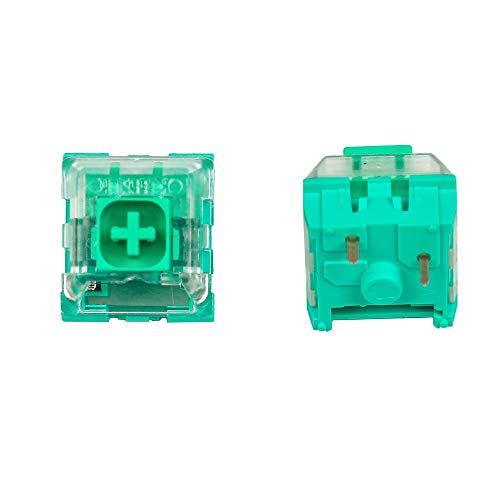 YMDK lh Box SMD RGB MX Switch Chinese Style Red Grey Yellow Green Dustproof Switch for Mechanical Gaming Keyboard IP56 Waterproof (10 pcs, Box Glazed Green) KZJ-4172