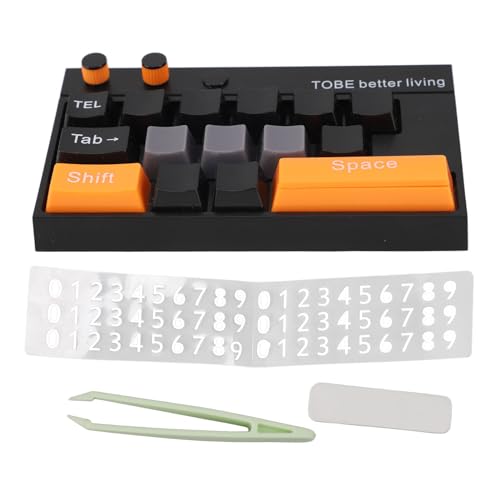 ochun メカニカルキーボード飾り 光る数字スティック付き ゲーミングキーボード装飾 デスクトップオフィスホーム発光ディスプレイ装飾用 (黒とオレンジ) ocxd5a6vhkjc-12