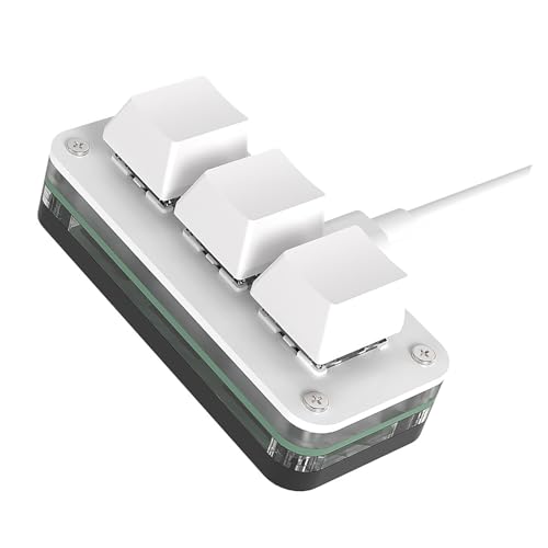 Bsbpeuwpcj 3キーメカニカルゲーミングキーボード 片手キーパッド USB-C 有線 キーパッド プログラム可能なホットスワップ 可能なキーボード LZ448-250818