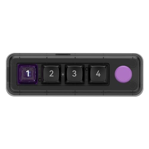 SoftNesth 小型4キーキーパッド メカニカルゲーミングキーボード プログラム可能なホットスワップ設計 ダブルUSB Cポート カラーライト付き(ブラック) QQ420250712