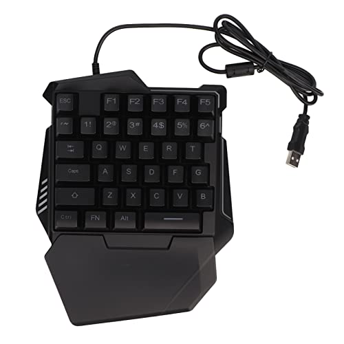 キーボード メカニカルキーボード、35キー付きキーボード カラフルなバックライトキーボード 片手ゲーミングキーボード PC用ゲーミングキーボード プロフェッショナルUSBインターフェース 人間工学に基づいたRGBキーボード Genergszvbgxdu3