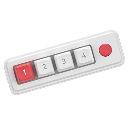 SoftNesth 小型キーパッド 4キー メカニカル ゲーミング キーボード プログラマブルキー ダブル TypeC 接続 LED照明付き
