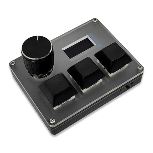 XiTren 3キー有線カスタムキーボード 青軸スイッチ OSU ゲーミングキーボード ノブスクリーン付き RGB コピーペースト ショットカットキーボード JF463251224