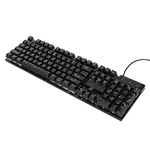 VIBRIPRIYA ゲーミングキーボード USB接続 プラグアンドプレイ カラフルなバックライト付き 87キー (白) JP117240712