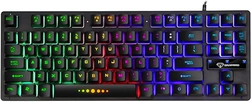 Coicueci ラップトップデスクトップ用の有線ゲーミングキーボードカラーバックライト付きプログラム可能67キー ブルースイッチ JP283221024