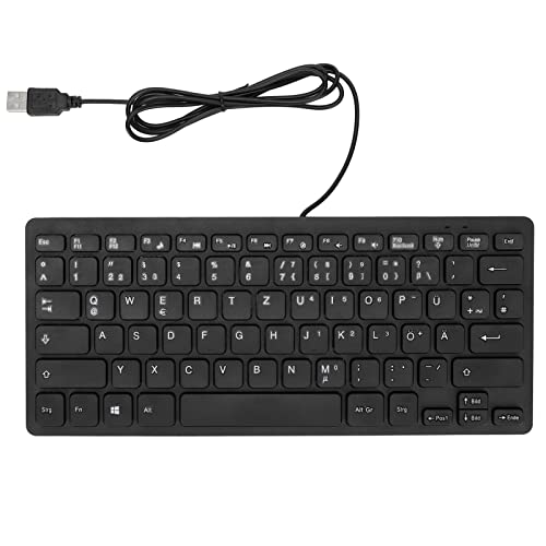 LEEZAD 78キー有線コンピュータキーボード、ポータブル超薄型ミニ人間工学に基づいたABSメカニカルゲーミングキーボードPCノートブックコンピュータ用(ドイツ人) LEEZADzu89mdktgq-13