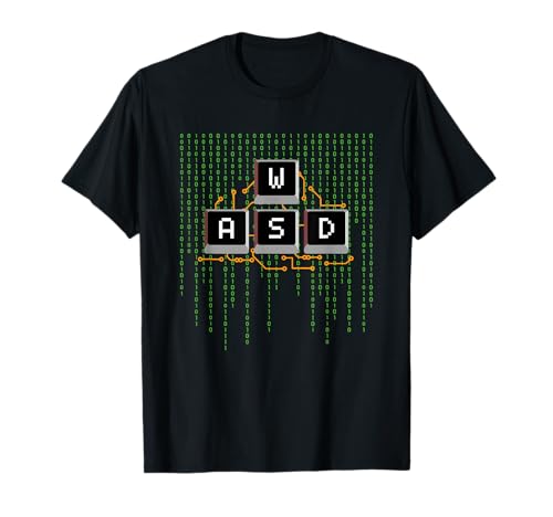 Online PC Gamer Novelty Co Computer Gamer Gift Men Women Kids WASD Keyboard PC Gaming Tシャツ TVF7DWWF4T1