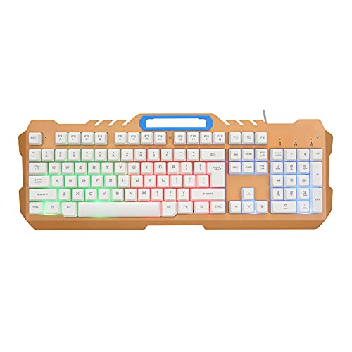 GeRRiT 1個ゲーミングキーボード有線キーボード発光サスペンションLEDバックライト付きメカニカルUSB有線高速反応防水 - - 1Qq8QqoQIL0505