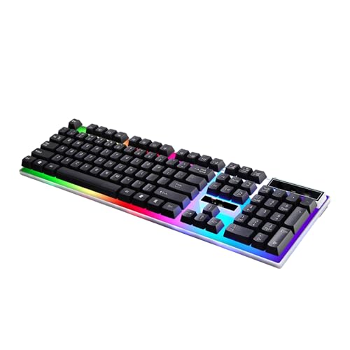 メカニカル ゲーミング キーボード – 有線の美しいスタイリング、フローティング キー構造、触覚的なクリック応答、こぼれにくいボディ、強力な PP 構造、高精度のタイピング入力ツール |コンピュータ ラップトップ ゲーマー ステーション WU475Y73BGI9K460RG
