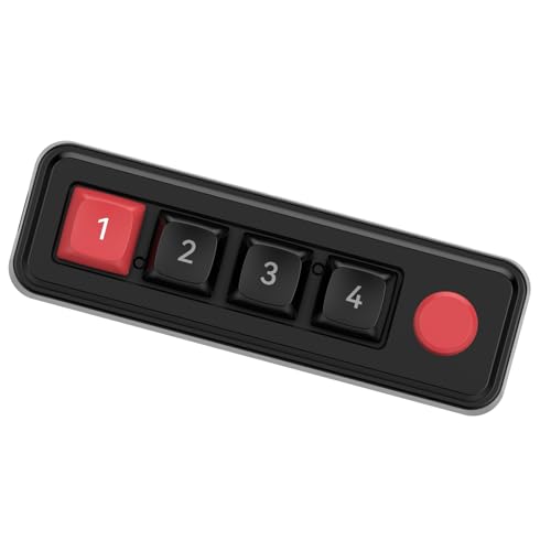 JINPIAOPIAO 小型4キーキーパッド メカニカルゲーミングキーボード プログラム可能なホットスワップ設計 ダブルUSB Cポート カラー照明付き