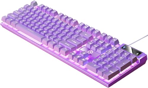FURLOU デスクトップWindCに快適なルゲーミングキーボードUSキー, 紫の JP117-231109