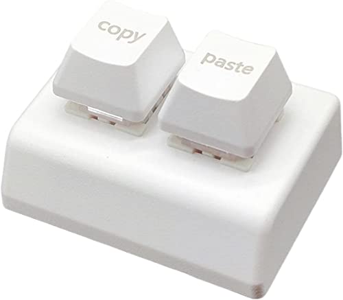 KASVIN コピー アンド ペースト 2 キー キーボード、RGB バックライト付き 2 プログラマブル ボード、USB ミニ 2 パッド、ゲーミング スイッチ用メカニカル ゲーミング , 白
