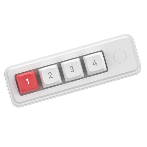wengjack 小型キーパッド 4キー メカニカル ゲーミング キーボード プログラム可能 キー ダブル TypeC 接続 LED照明付き