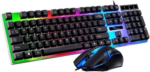 プタロミ キーボード このメカニカルゲーミング 有線接続で安定した入力を提供し、カラフルな発光バックライトがゲームや作業の雰囲気を盛り上げます 反応速度が速く ゲーマーに必要なツールが揃っていま 耐久性があり (ブラック)