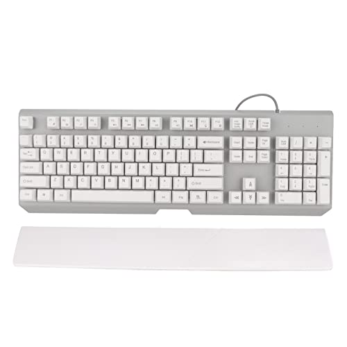 Vbestlife ゲーミングキーボード 104キー RGBバックライト ラジウム文字 コンピューターPCデスクトップノートブックラップトップ用のUSBワイヤードメカニカルフィールキーボード(白い) Vbestlifeyxkhg09q7r7163-12