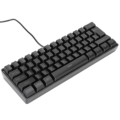 Cuifati ポータブル バックライト付き 61 キー ゲーミング キーボード USB PC キーボード ホーム オフィス ラップトップ 仕事 ゲーム用 人間工学に基づいたデザイン、安定した三脚、簡単な操作、RGB 照明付き Cuifati1prdfo67ht