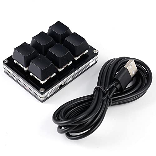 Sherr y29 片手キーボード プログラマブルキーボード メカニカルキーボード Bluetooth接続 6キー 左手ゲーミングキーボード カスタム可能なキー 片手 小型キーボード DIYキーボード USBデータケーブル付き