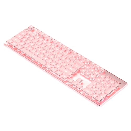 Muxcksa 有線メカニカルキーボード LED サイレントキーボード ゲーミングキーボード 防水 アンチスライド 104 キー 発光キーパッド C