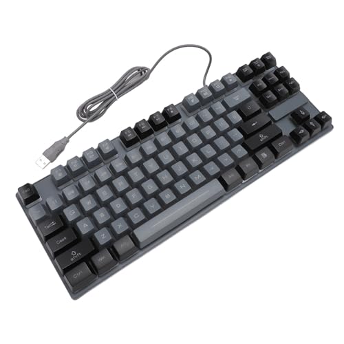 VIBRIPRIYA 有線ゲーミングキーボード、バックライト付きコンパクトミニキーボード68キーUSB Cキーボードメカニカルブルースイッチ、PCゲーマー、旅行、持ち運びが簡単 (白 黄) JP117240601