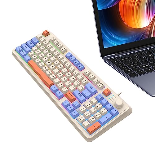 BaydoG PC ゲーミング キーボード メカニカル,94 キー バックライト付きメカニカル キーボード | K82 有線キーボード光る 94 キーメカニカルキーボードゲーム愛好家のため JP142240522