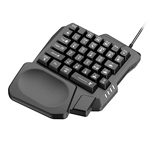 Keytowards 片手キーボード、左手キーボードゲーミング、35キーのゲーミングキーボードRGBバックライト付き人間工学に基づいたキーボードポータブルラップトップデスクトップ用 Keytowards NM15VA6W7863K2OVO