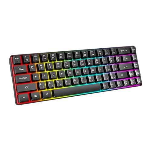 Cozbumor 人間工学に基づいた 68 キーメカニカルゲーミングキーボードダブルショットインジェクションホットスワップ可能カチカチスイッチバックライト付き WJP13250530