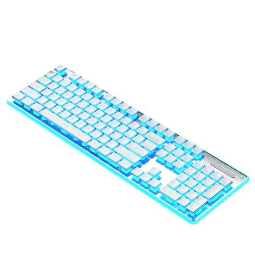 Ducevnaoe [Ducevnaoe] 有線メカニカルキーボード LED サイレントキーボード ゲーミングキーボード 防水 アンチスライド 104 キー 発光キーパッド B
