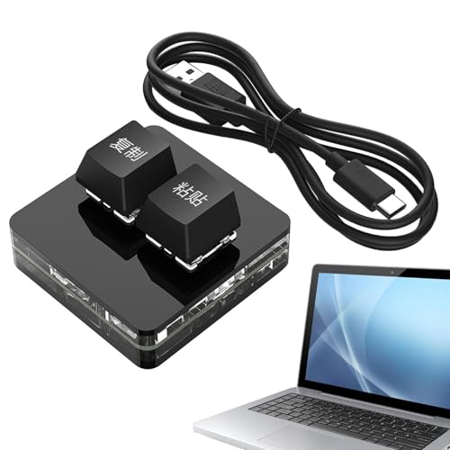 キーボード ミニ USB メカニカル キーボード – 2 キー ゲーミング キーボード、RGB バックライト付きキー |家庭、オフィス、旅行、マクロコピーペースト、PC用ユニバーサルコントローラー RQWIJNNM7GPQSNQ512
