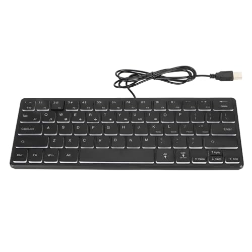 Vbestlife コンパクトな小型 USB 有線ゲーミングキーボード、64 キー RGB バックライト付き、ポータブルかつミュート、6 つのバックライト効果と 8 つのバックライト色を備えた PC ラップトップに最適 VBESTLIFEeoqsgpkha0