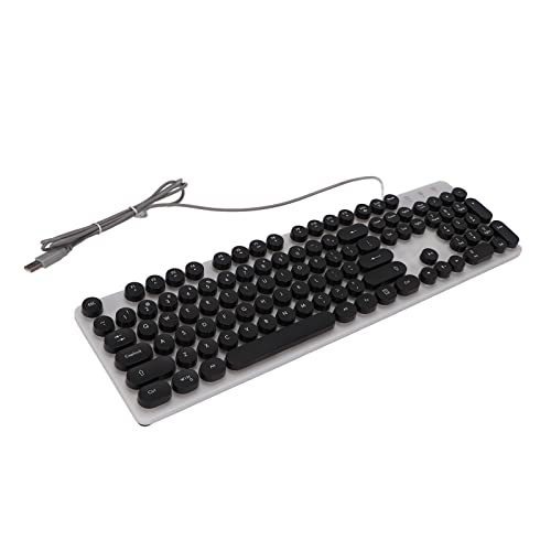 FUZADIAN コンピュータキーボード 折りたたみ式フィートUSB有線人間工学に基づいた104キーデスクトップ用ゲーミングキーボード(ピンク) CJP12240730