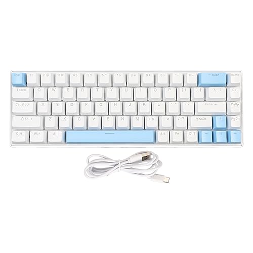 Vbestlife 有線ゲーミングキーボード、RGBバックライト付きコンパクトミニキーボード68キーUSB Cキーボードメカニカルブルースイッチ、PCゲーマー、旅行、持ち運びが簡単 (BLUE) Vbestlifehsq5fiw0r2-13