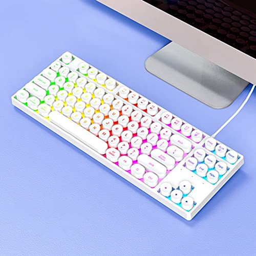NifyHoomt V100 片手メカニカルゲーミングキーボード、RGB カラフルなバックライト付きプロフェッショナルゲーミングキーボード 35 キー、ゲーム用 USB 有線片手メカニカルキーボード、レッドスイッチ QQ493260202
