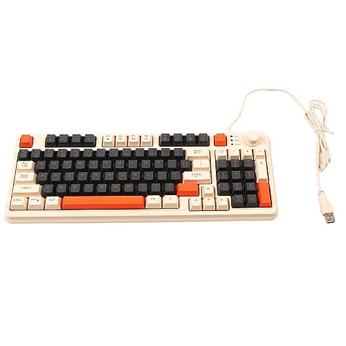Yndkkfsyugo 人間工学に基づいたゲーミングキーボード、94キー&LEDバックライト付き、マルチメディアキー付きUSB有線キーボード、デスクトップ&ラップトップと互換性あり、プロゲーマー、コーダー&エディター向け (ミツバチバージョン) QQ423250903