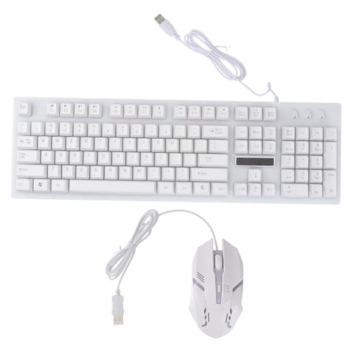 Operitacx 有線機械式キーボード マウス 発光バックライト付き 耐摩耗素材 ゲーミングデザイン パソコン用 有線コンピューターキーボードマウスゲーム用 W314N07WX7192
