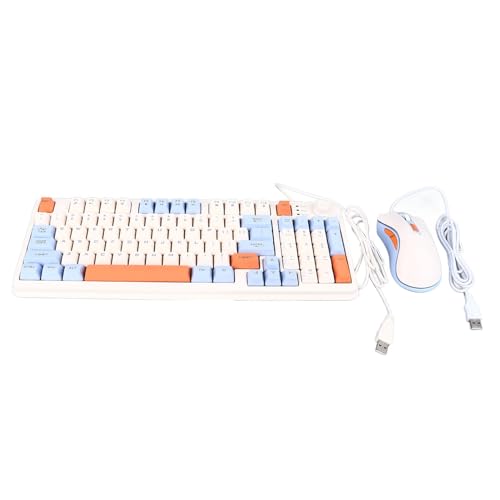 Vbestlife ゲーミングキーボードとマウスのコンボ、人間工学に基づいたデザイン、機械的な感触、USB有線マルチキーレスポンス、PCゲーマー用コンピュータキーボード VBESTLIFEgnmcqr04po
