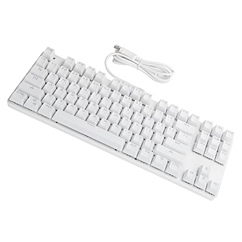 Vbestlife メカニカルキーボード 87キーUSB2.0カラフルなバックライト有線ゲーミングメカニカルキーボード ゲーミングオフィスおよびPCコンピューター用メカニカルアクスタッチ付き Vbestlifeaidb98ncr57113