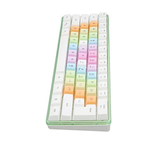 EBTOOLS 6 キー RGB バックライト Hanical ゲーミング キーボード有線 e オフィス作業用カラフルなキー、ゲーマー用 60% Hanical キーボード (白) EBsz7w31uxv8-12