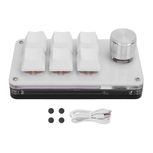 YUKOFE ミニマクロメカニカルゲーミングキーボード 6キー 片手USB Type C RGBパッド レッドスイッチ ゲーム/オフィス/音楽用 YUKOFE0o7m53gzqu