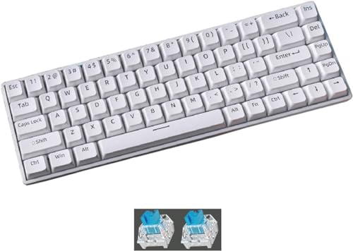 Lynrus メカニカルキーボードホットスワップ可能なゲーミングキーボードコード付きキーボード68キーゲーミングキーボードコンピュータPCラップトップPCキーボード用, BDFEEW1