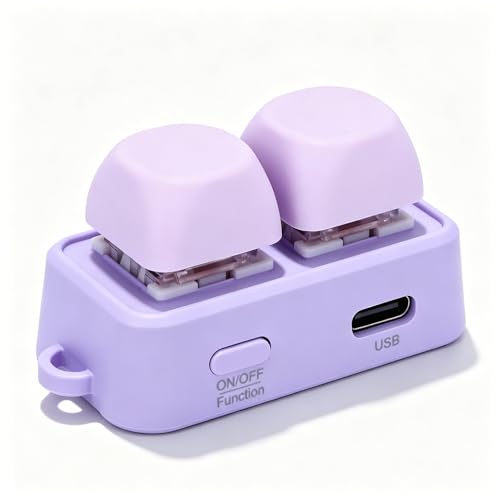 SENECESLI 2 キー キーボード、ミニ USB Bluetooth メカニカル ゲーミング パッド、プログラミング、マクロ、リズム ゲーム、マルチ システム用のカスタマイズ可能なソフトウェア付き (紫) SENECESLIs0k3hp87af-11