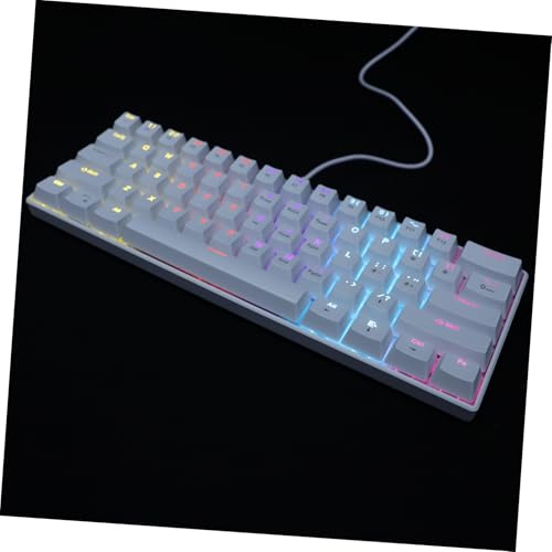 NKONTYOURE 有線 キーボード コンパクトキーボード ポータブル人間工学に基づいたキーボード ゲーミングキーボード ゲーム用キーボード 機械式照明付きキーボード 白い WJP10250205