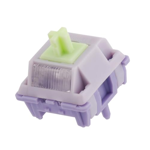 EPOMAKER Wisteria V2リニア38gfキーボードスイッチセット ライトディフューザー付き 潤滑済み 5ピンクリーミースイッチ メカニカルゲーミングキーボード用35ピース