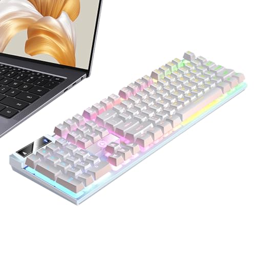 RUTAVM メカニカル ゲーミング キーボード、メカニカル キーボード - 104 - 照明付き、デスクトップ コンピューター 、コンピューター ゲーミング MH7503